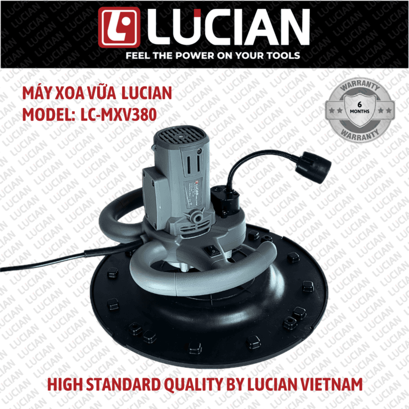 MÁY XOA VỮA CẦM TAY ĐÈN LED LUCIAN LC-MXV380