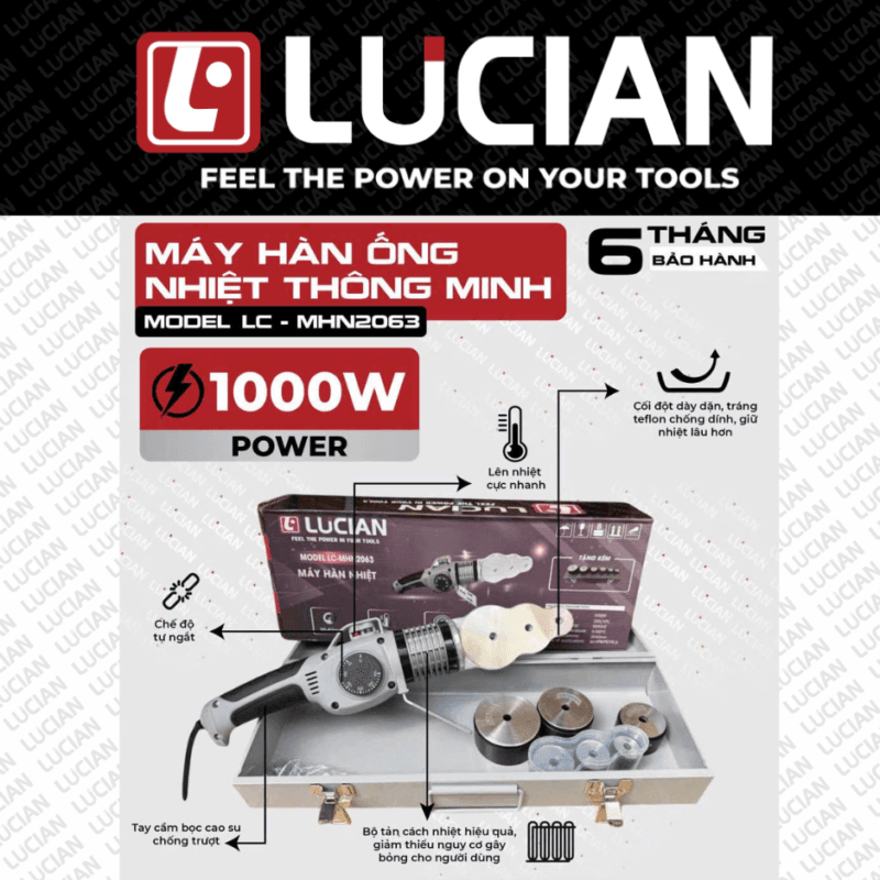 MÁY HÀN NHIỆT ỐNG NHỰA LUCIAN LC-MHN2063