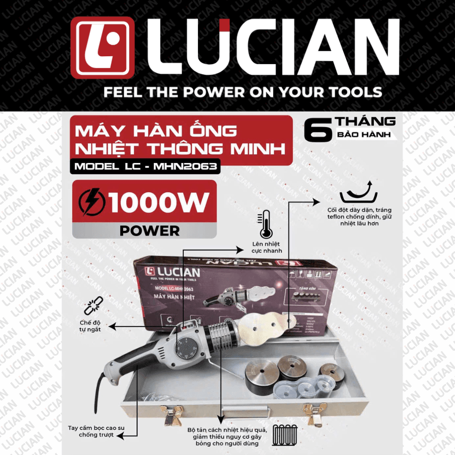 MÁY HÀN NHIỆT ỐNG NHỰA LUCIAN LC-MHN2063