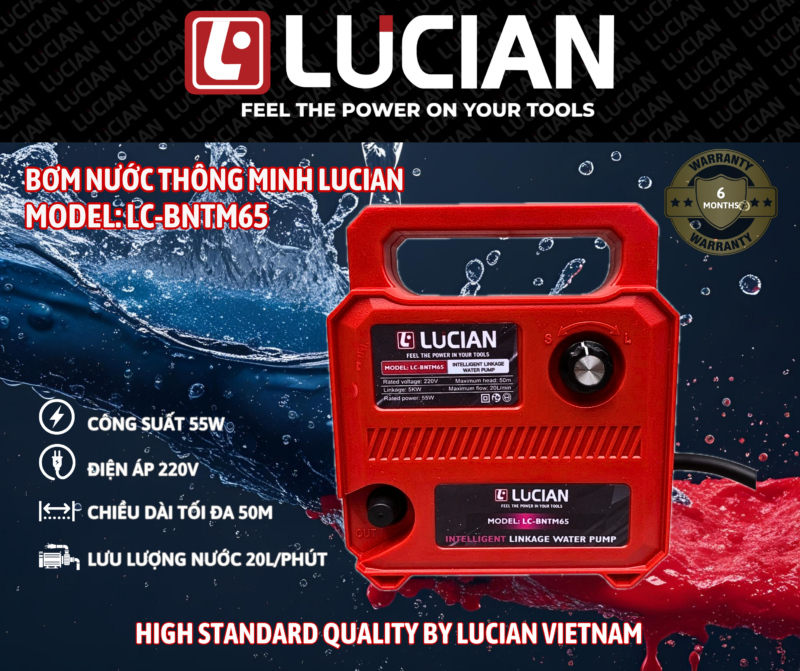 MÁY BƠM NƯỚC THÔNG MINH LUCIAN LC-BNTM65