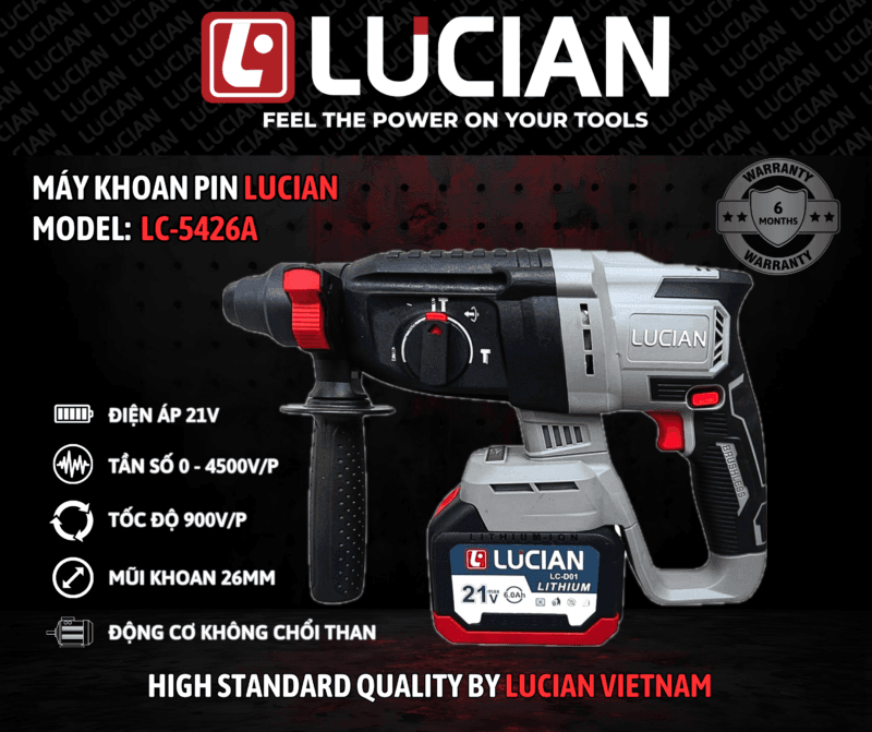 MÁY KHOAN PIN 26MM LUCIAN LC-5426A