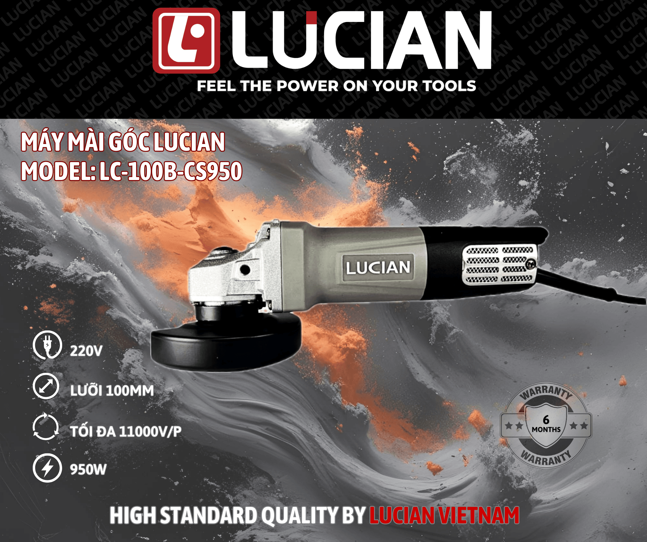 MÁY MÀI GÓC LUCIAN LC-100B-CS950