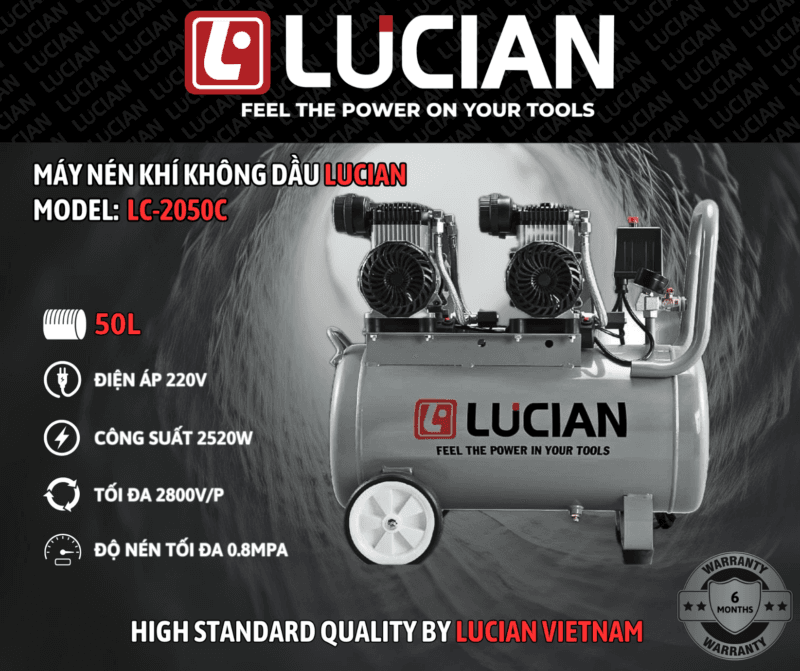 NÉN KHÍ KHÔNG DẦU LUCIAN LC-1050C