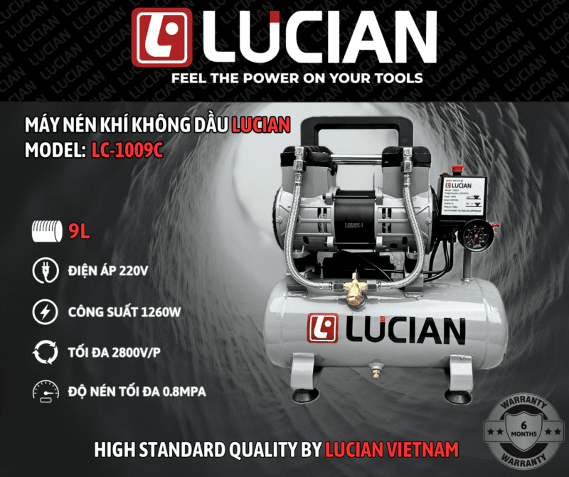 NÉN KHÍ KHÔNG DẦU LUCIAN LC-1009C