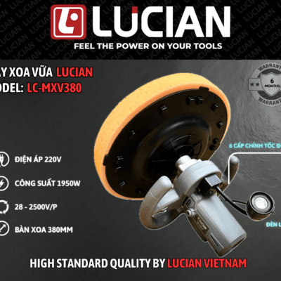 MÁY XOA VỮA CẦM TAY ĐÈN LED LUCIAN LC-MXV380