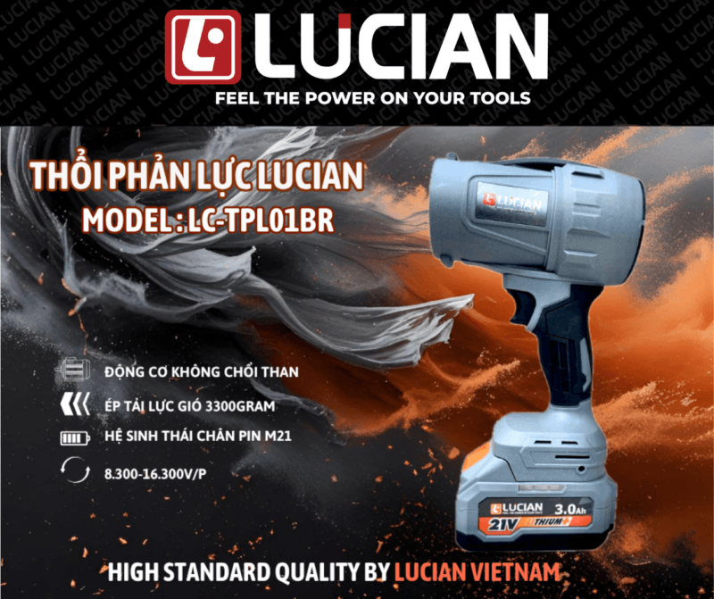 MÁY THỔI PHẢN LỰC KHÔNG CHỔI THAN LUCIAN –  LC-TPL01BR