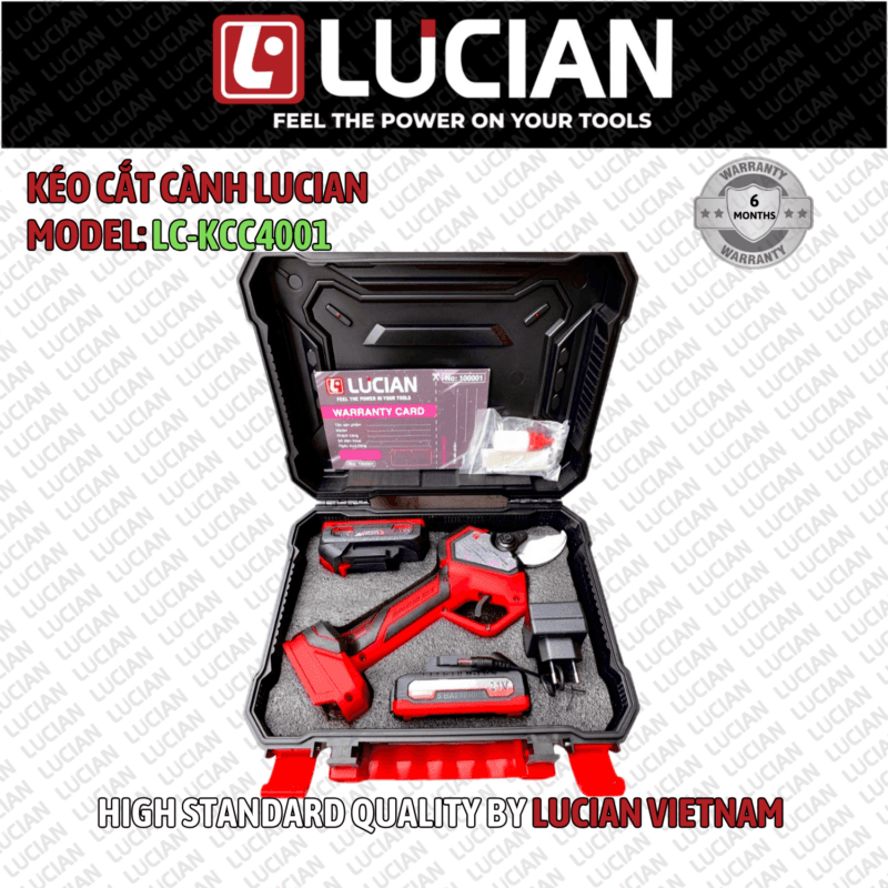 KÉO CẮT CÀNH DÙNG PIN LUCIAN LC-KCC4001