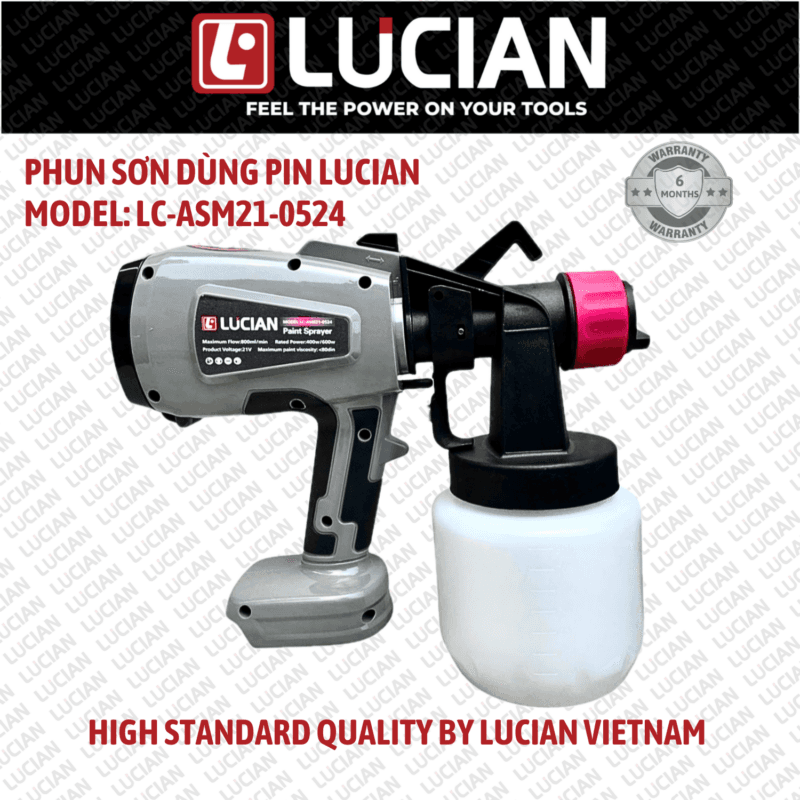 MÁY PHUN SƠN DÙNG PIN LUCIAN LC-ASM21-0524