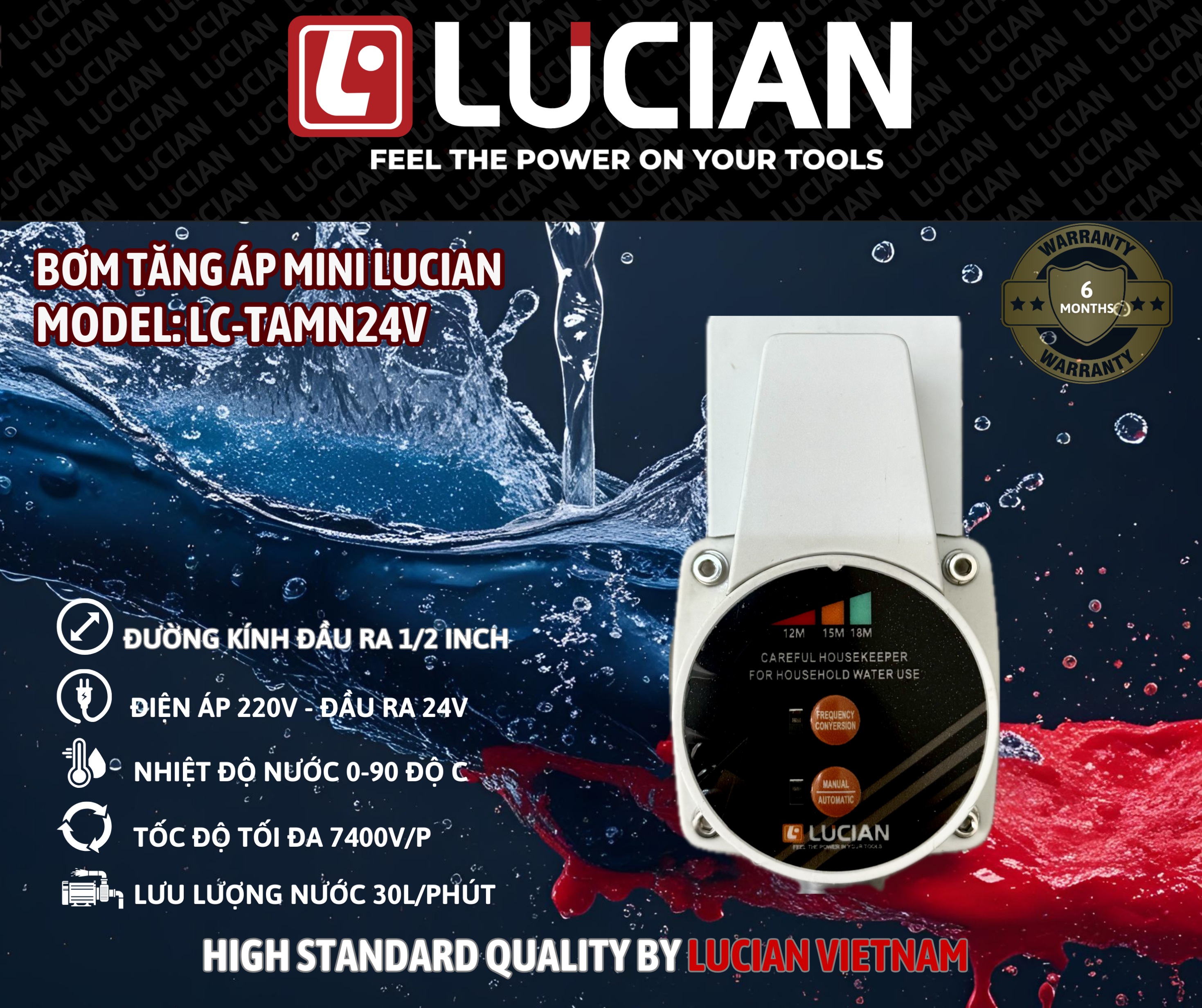 BƠM TĂNG ÁP LUCIAN LC-TAMN24V