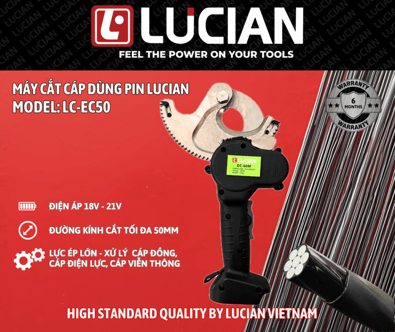 MÁY CẮT CÁP DÙNG PIN LUCIAN LC-EC50