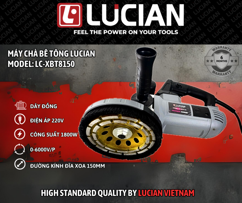 MÁY CHÀ BÊ TÔNG LUCIAN LC-XBT8150