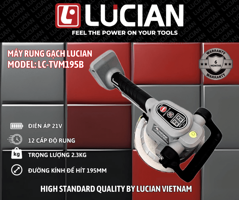 MÁY RUNG GẠCH LUCIAN LC-TVM195B